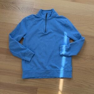 Tommy Bahama Boys 1/4 Quarter Zip Pique Cotton Size 14 Light Blue Easter